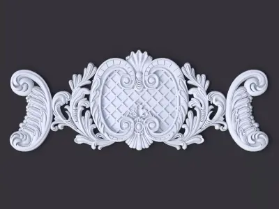 Central decor ornament for furniture 3D model 814