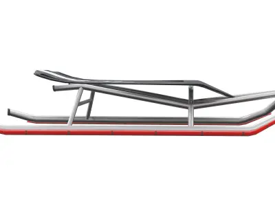 Winter Sledge Low-poly 3D model