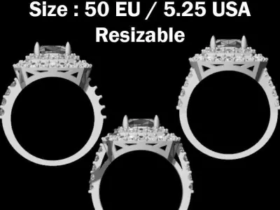 3 CUSHION Rings 3D print model