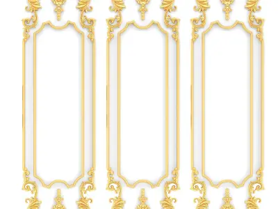 Collection stucco molding frame 3D model get