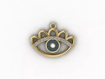 Enameled Eye Pendant 3D print model