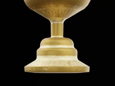 Golden Chalice Low-poly 3D model