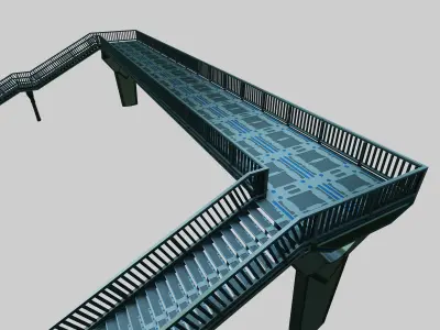 SCIFI-Pedestrian Bridge- Type-1 3D model