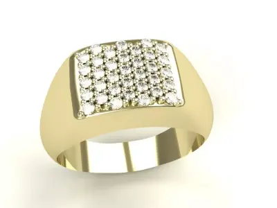 Diamond Mens Ring Size 11 Gold Silver Platinum Luxury Jewelry 3D print model