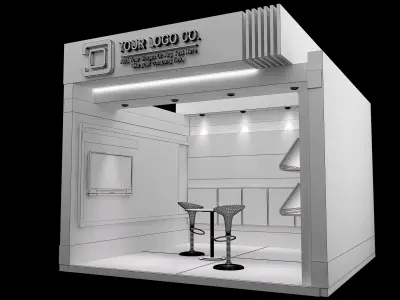  Booth Exhibition Stand a104 3D model