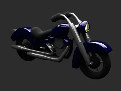 motorcycle Low-poly 3D model