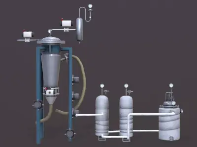 Conveying System Low-poly 3D model
