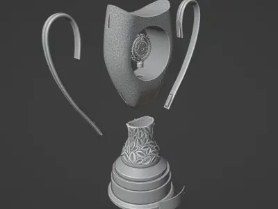 Greek Soccer Trophy - Exquisite 3d replica 3D print model