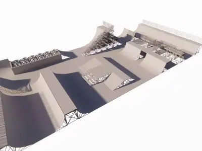 Skatepark-Skate Park PACK 3D model