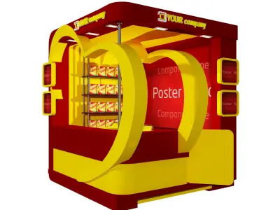 Booth Exhibition Stand a433 3D model