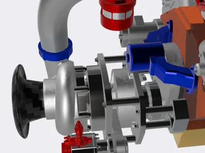 Procharged BBC Motor Supercharged 3D print model