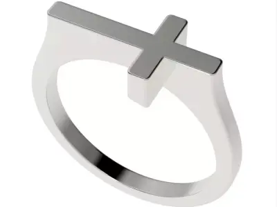 Classic cross ring 3D print model