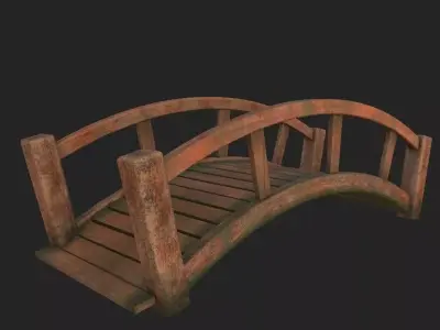 Wooden briz  Free low-poly 3D model
