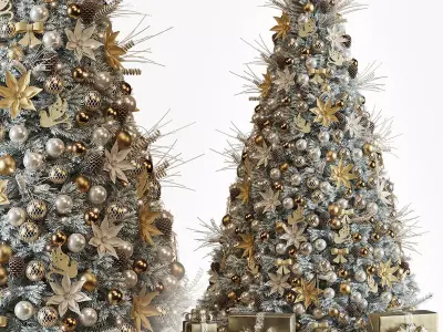 CHRISTMAS TREE DECORATIVE SET 3D model