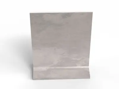 Concrete Barrier Low-poly 3D model 5