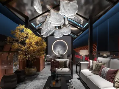 Luxury restaurant 129 3D model