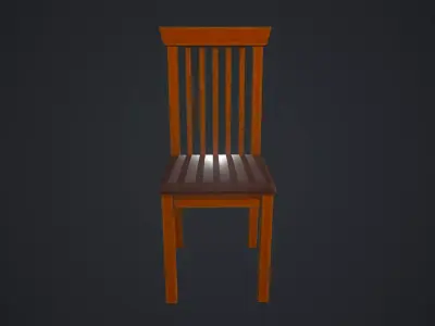 Dining chair 2 PBR Low-poly 3D model