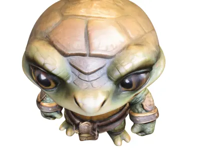 Turtle Warrior  Low-poly 3D model