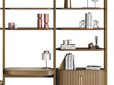 EDEN ROCK Bookcase with 3 elements Design Sacha Lakic 3D model