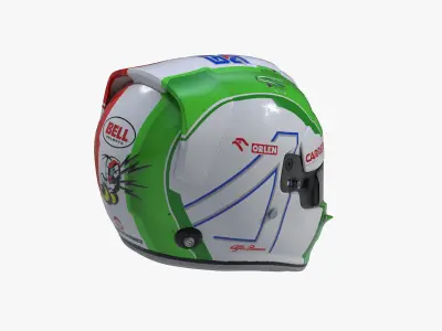 Giovinazzi helmet 2020 Low-poly 3D model
