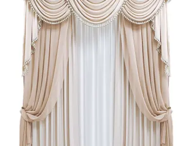 Curtains578 Low-poly 3D model