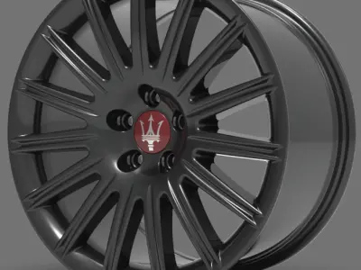 Original Maserati GT3200 rim wheel rear 9-5 x 18 BBS design 3D model