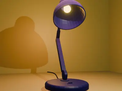 Low-Poly Desk Lamp - Game Ready - VR AR Compatible Low-poly 3D model