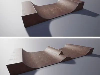 Skate Park Pack Low-poly 3D model