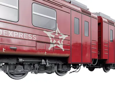 Passenger Train ED4M- EXPRESS 3D model