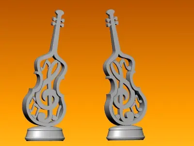 Decorative guitar statue - Decor - 3D print 3D print model