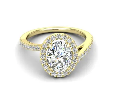 Engagement ring Vanessa all shapes Collection  3D Model Pack