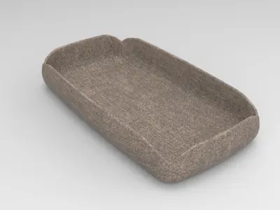 Tres Tray Low-poly 3D model