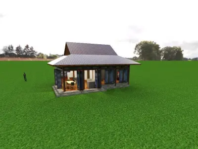 Simple Japanese Cabin  3D print model