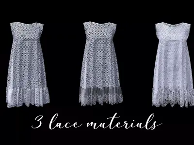 3 Procedural Lace Materials Texture