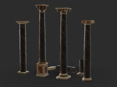 Columns Modular 01 Low-poly 3D model