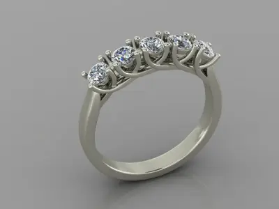 Weave  wedding diamonds ring   3D print model