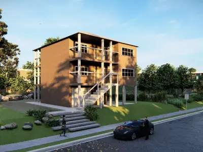Casa Scene-villa-modern house 3D model shop