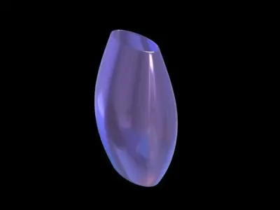 Decorative Flat Pot 3D Model 3D model