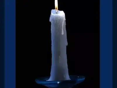 Blue candle 3D model