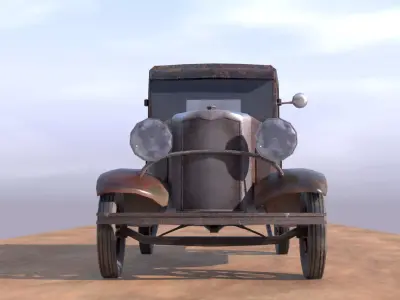 Low Poly Pickup Truck Low-poly 3D model