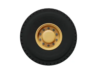 Truck tire Low-poly 3D model