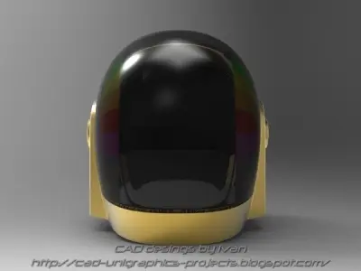Daft Punk helmet model and tutorial Free 3D model