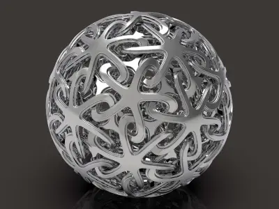 geosphere silver ball 3D print model