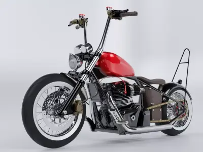 motorcycle chopper 3D Model 3D model