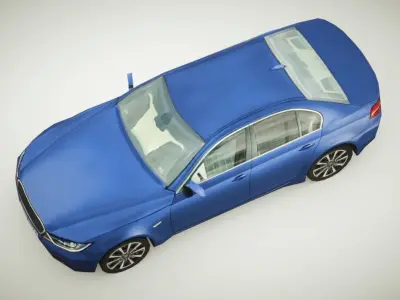 Generic Sedan v4 multicolors Low-poly 3D model