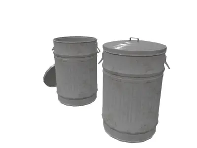  Trash Can Free low-poly 3D model