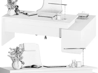 Office Furniture Manager set 22 3D model