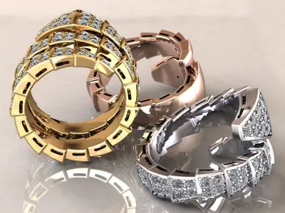 Snake Viper Ring  3D print model