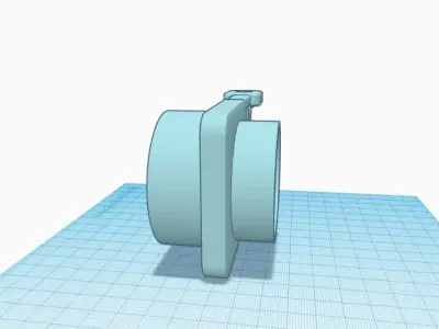 Air filter intake connection 55mm 3D print model