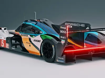 porsche 963 le mans hypercar Low-poly 3D model